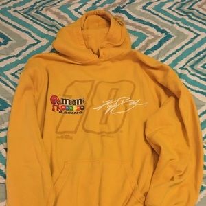 NASCAR #18 Kyle Bush, yellow hoodie, size xl